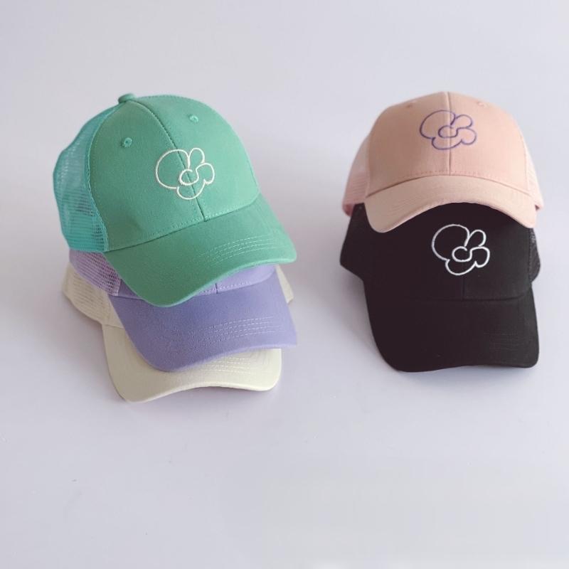 キャップ 帽子 大感謝セール ぼうし 野球帽 キッズ 子供 女の子 調節可能 おしゃれ かわいい パステルカラー 花 シンプル メッシュ カジュアル