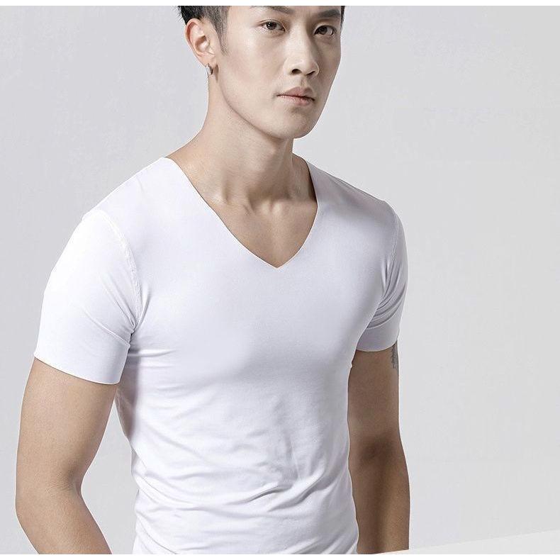 予約販売品 インナーシャツ シームレス アンダーシャツ 下着 メンズ Vネック 半袖 速乾 肌着 Tシャツ 紳士用 トレーニング ジム スポーツ 春夏 無地 スリ East Wind Jp