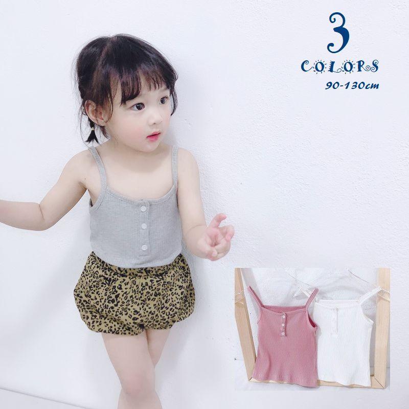 キャミソール キッズ 子供服 インナー 肌着 下着 リブ ボタン付き 無地 シンプル かわいい キュート お出かけ 女の子 女子 Inn おとりよせ Com 通販 Yahoo ショッピング