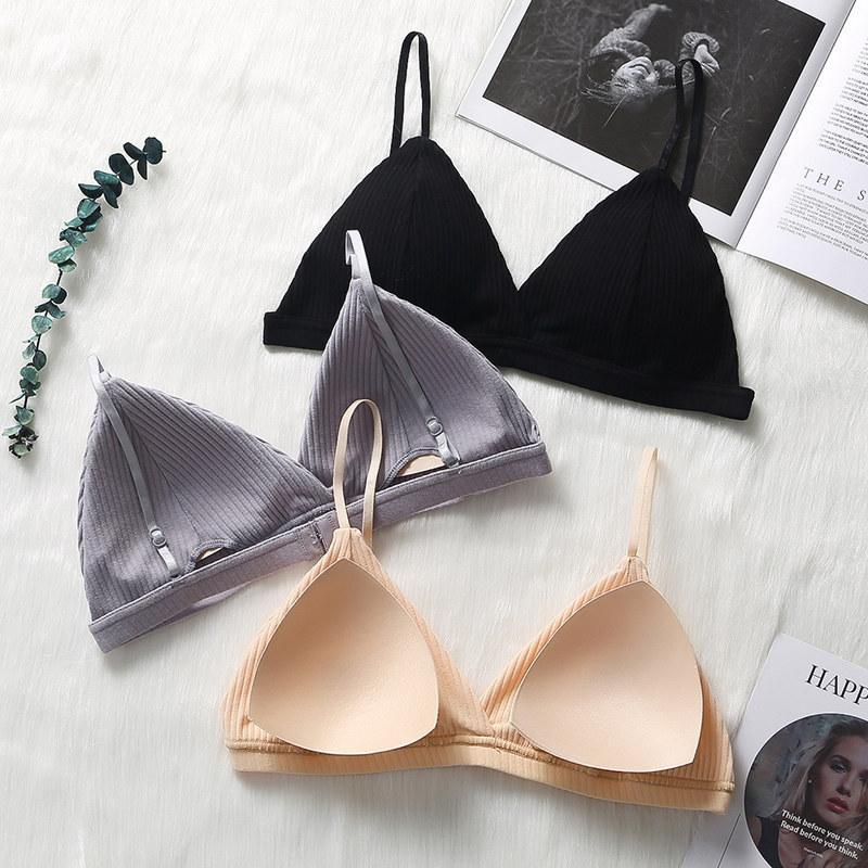 ノンワイヤーブラ ブラジャー 三角ブラ インナー 下着 カップ付き おしゃれ 無地 レディース 見せブラ 女性 シンプル かわいい Inn おとりよせ Com 通販 Yahoo ショッピング