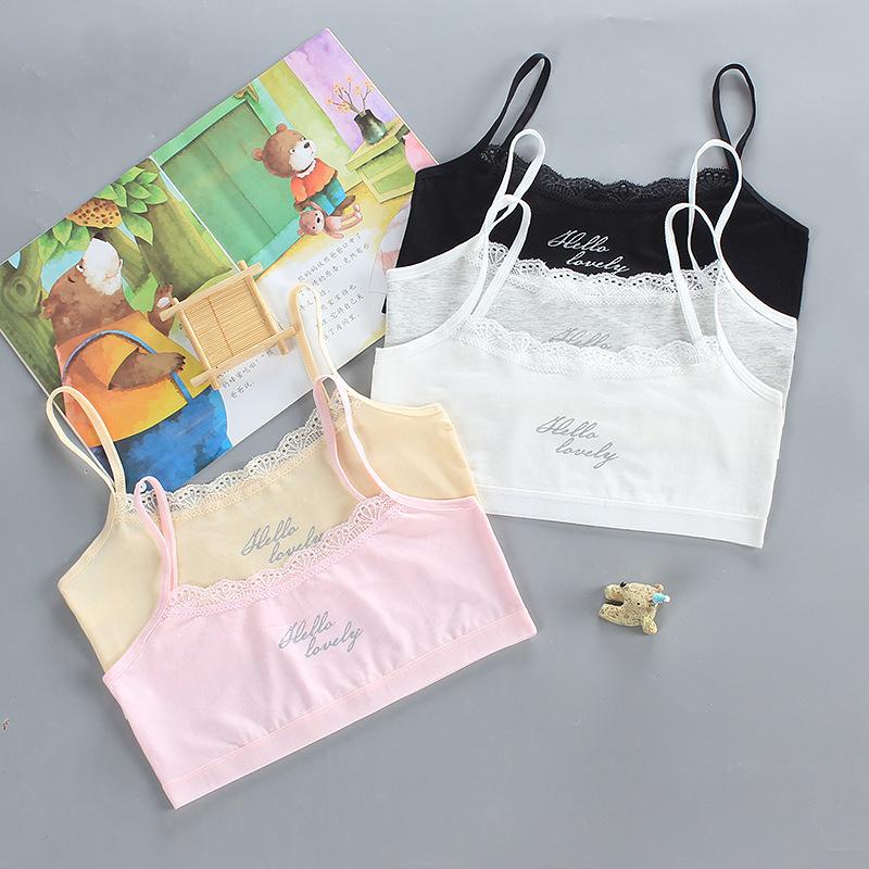 ジュニアブラ キッズブラ ハーフトップブラジャー 単品 胸元レース ノンワイヤー スポーツブラ 子供用 小学生 中学生 かわいい おしゃれ シンプル Inn おとりよせ Com 通販 Yahoo ショッピング