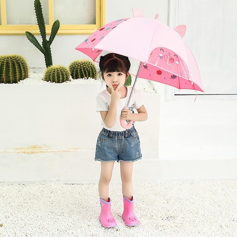 傘 子供 キッズ ジュニア 男の子 女の子 透明窓付 8本骨 雨傘 長傘 耳付き 羽根付き かわいい ひよこ 豚 カエル 動物 黄 ピンク 青 緑 Kasa おとりよせ Com 通販 Yahoo ショッピング
