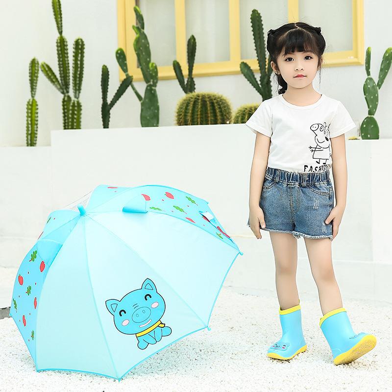 傘 子供 キッズ ジュニア 男の子 女の子 透明窓付 8本骨 雨傘 長傘 耳付き 羽根付き かわいい ひよこ 豚 カエル 動物 黄 ピンク 青 緑 Kasa おとりよせ Com 通販 Yahoo ショッピング