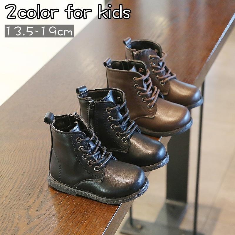 ショートブーツ 子供用 キッズ ジュニア 女の子 くつ クツ 靴 編み上げ レースアップ サイドファスナー かわいい おしゃれ シンプル 無地 単色 Kutu おとりよせ Com 通販 Yahoo ショッピング