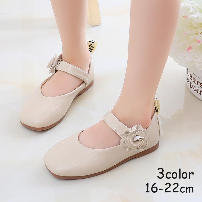 フォーマルシューズ バレエシューズ パンプス キッズ 子供 子ども 靴 シューズ 女の子 ジュニア 花 フラワー ベルト ストラップ付き フェイクレザ Kutu おとりよせ Com 通販 Yahoo ショッピング