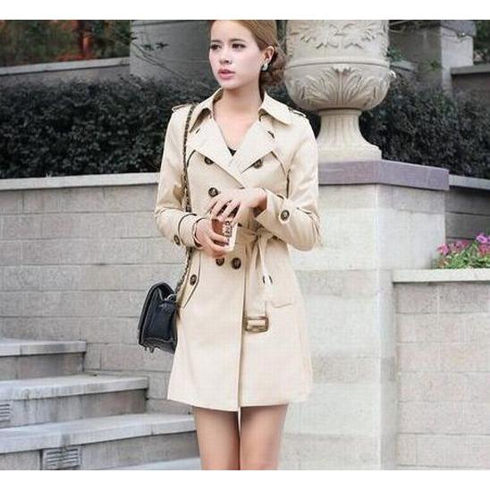 トレンチコート ミディトレンチ レディース アウター 羽織 トレンチ ミディコート ハーフコート カーキ ブラック ベーシック 定番 メンズライク マ Mjbdn B044 おとりよせ Com 通販 Yahoo ショッピング