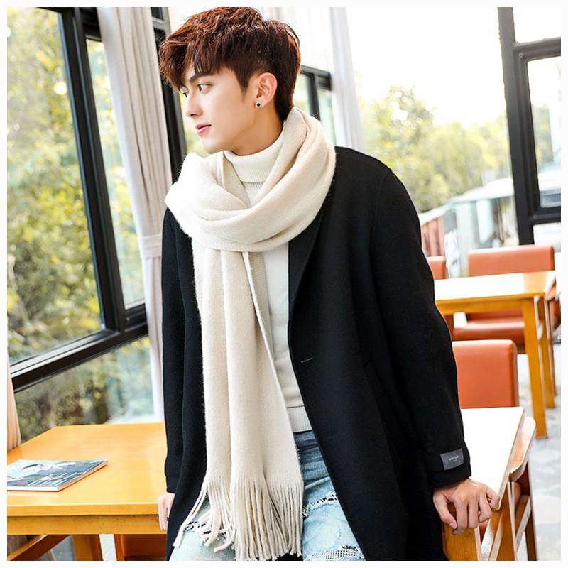 マフラー ショール メンズ ベージュ 黒 グレー ロング 長め 厚め フリンジ 大判 防寒 暖かい 秋冬 おしゃれ 一色 Oth おとりよせ Com 通販 Yahoo ショッピング