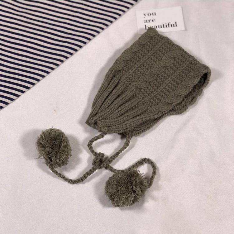 ヘアバンド風耳あて 耳当て ケーブル編みニット イヤーマフラー 子供用 キッズ ベビー イヤーウォーマー ヘッドバンド ポンポン付き ボンボン付き 防 Oth おとりよせ Com 通販 Yahoo ショッピング