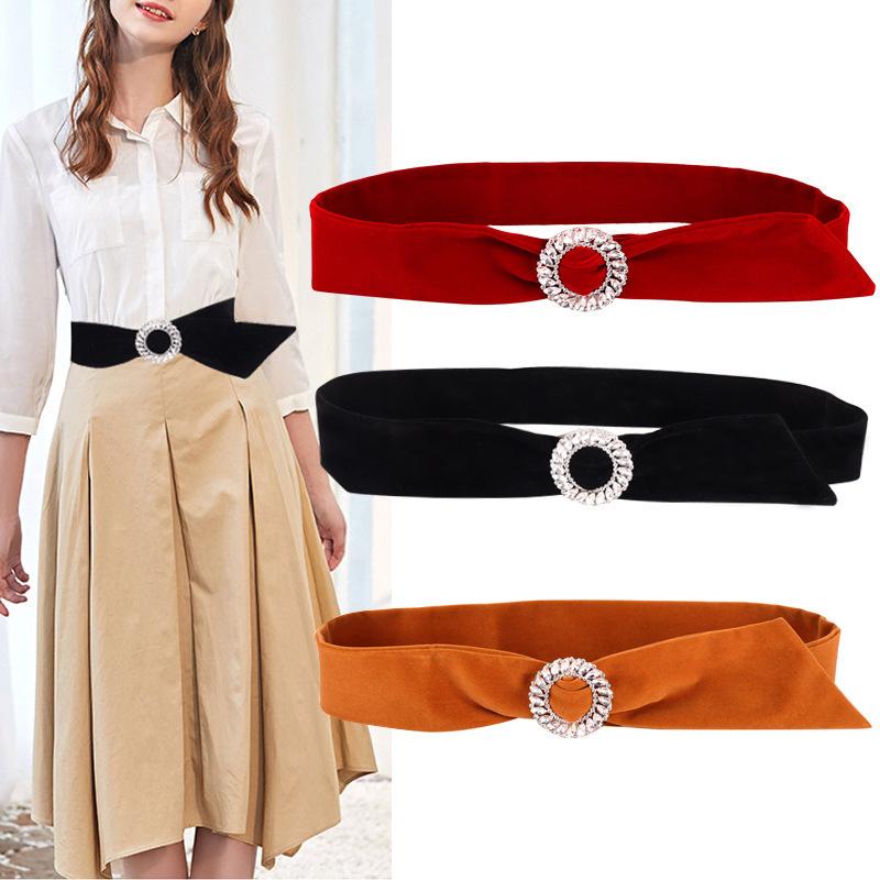 人気の雑貨がズラリ ベルト レディース 女性 ファッション小物 ラインストーン サークル 丸 円 リング 穴なし 幅広 ベロア調 ウエストマーク バックル シンプル 無地 Karolinemedeiros Com Br