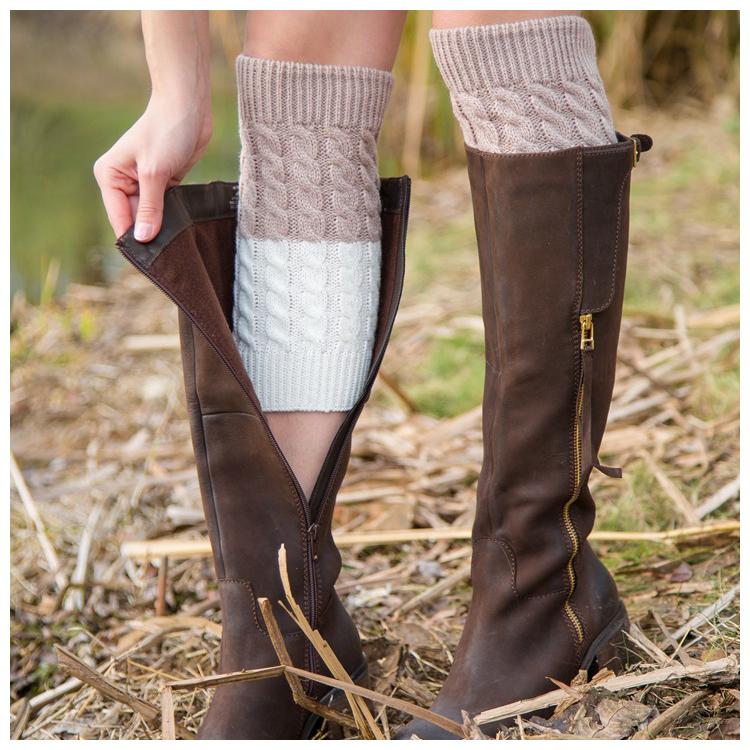 レッグウォーマー ブーツ用レッグウォーマー ショート丈 ニット ツートンカラー 2色 バイカラー オシャレ あたたかい かわいい 冷え 冷え性 防寒 Oth おとりよせ Com 通販 Yahoo ショッピング