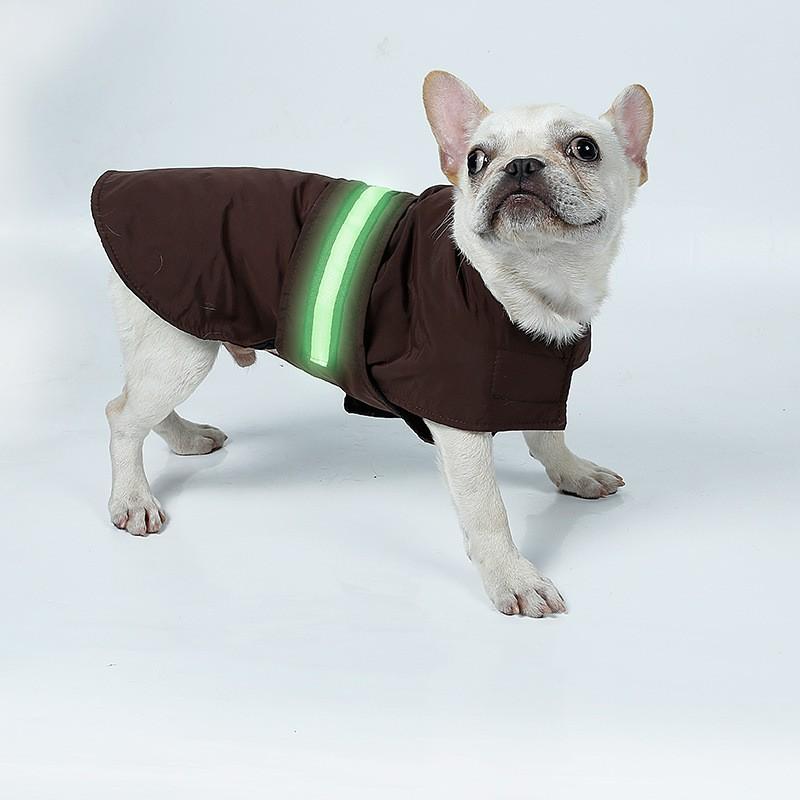 犬用ジャケット 服 あったかい 暖かい 小型犬 中型犬 コート ライトバー マジックテープ 前開き かわいい かっこいい おしゃれ