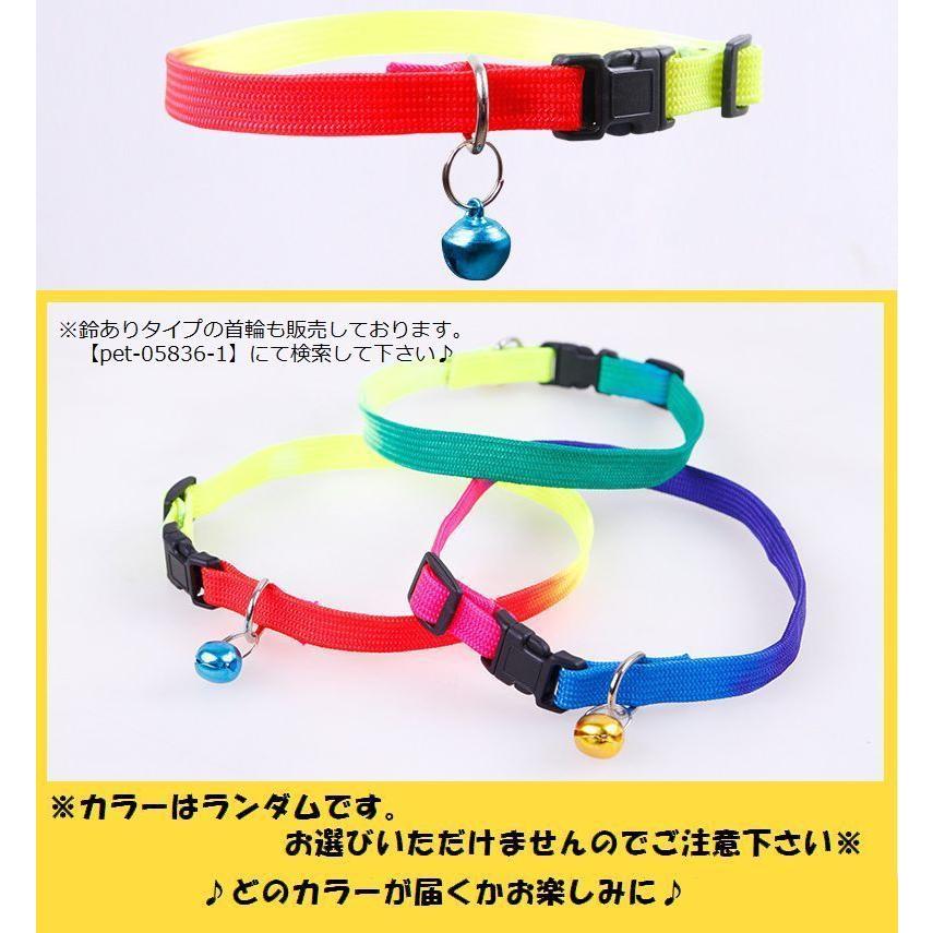 首輪 猫用 犬用 ペット用 カラー 単品 シンプル 小型犬 パピー 細い お散歩グッズ 散歩用品 グラデーションカラー カラフル レインボー ナイロン｜mignonlindo｜05