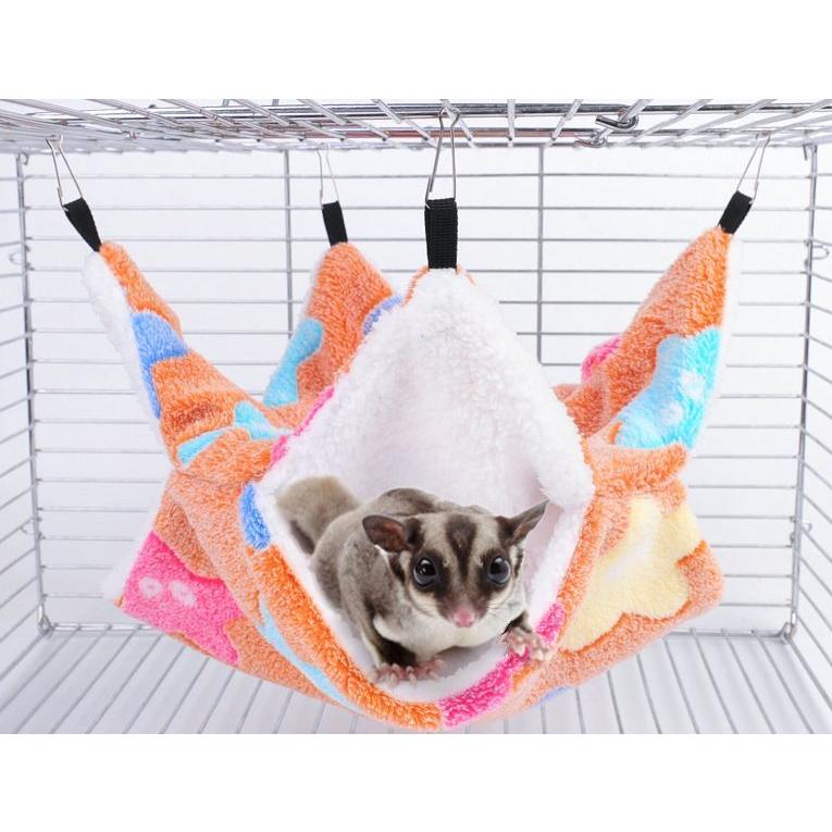 Puhang ハムスターハウス 小動物用ハウス ペットベッド ハンモック 暖かい巣 寝袋 休憩所 小屋 保温 防寒 防風 寒さ対策 冬 ウサ