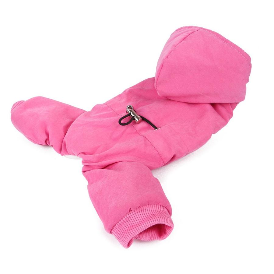 ドッグウェア ペットウェア ツナギ カバーオール ペット用品 犬 猫 もこもこ 暖かい あったか 防寒 厚手 厚い ダウン風 フード付き ピンク ブル Pet おとりよせ Com 通販 Yahoo ショッピング