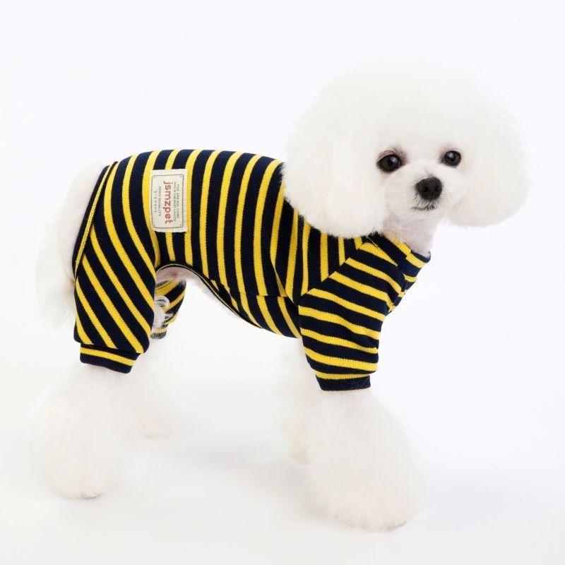 ドッグウェア カバーオール ペットウェア ボーダー シンプル つなぎ ロンパース 犬服 小型犬 猫 かわいい お散歩 おでかけ 部屋着 Pet おとりよせ Com 通販 Yahoo ショッピング