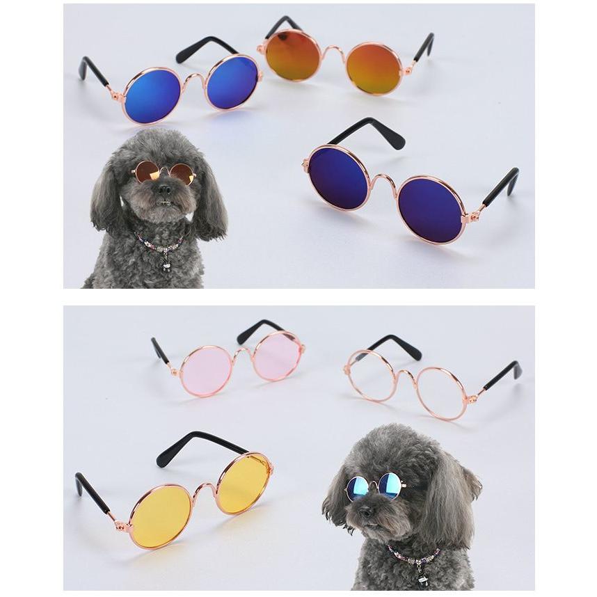 ペット用サングラス 猫用サングラス 猫用メガネ ペットメガネ ペット眼鏡 丸眼鏡 ペットグッズ ネコ用 超小型犬用 子犬用 アクセサリー 小物 面白い 通販 サングラス ペット用 猫 子犬用 メガネ 398