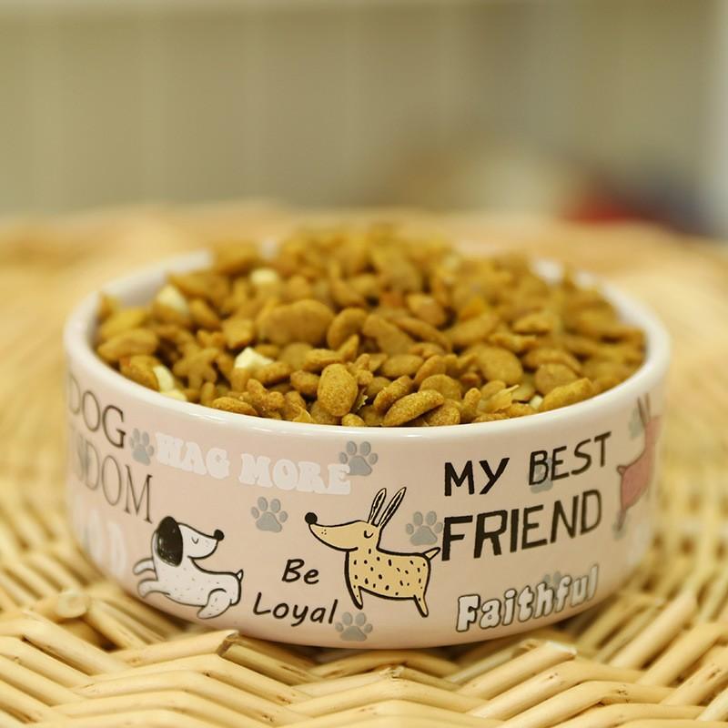 エサ入れ ペット用品 日本メーカー新品 犬用品 フードボール えさ皿 ねこ用品 犬用食器 セラミック ピンク グレー 直径12cm ロゴ イラスト 丸形 円形 かわいい