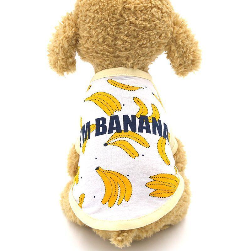 ドッグウェア 犬服 ペット服 犬用 小型犬 子犬 ペット用品 ペットグッズ 半袖 袖あり 薄手 フルーツ柄 果物 バナナ スイカ さくらんぼ かわいい Pet おとりよせ Com 通販 Yahoo ショッピング