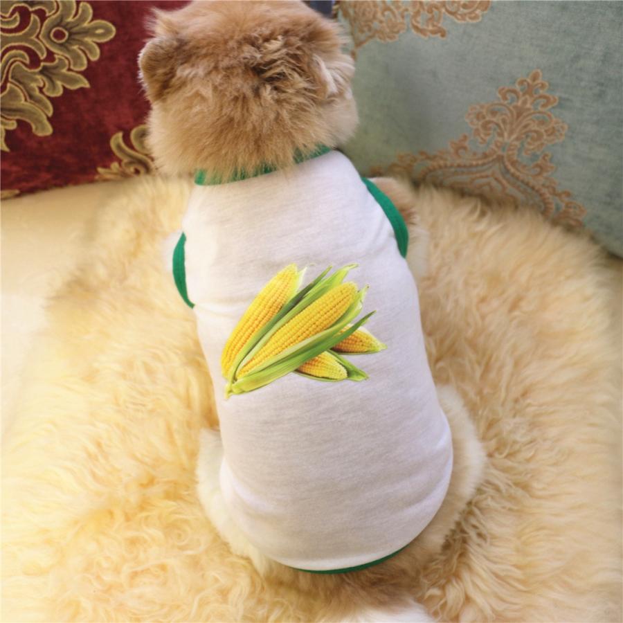 ペット用 犬用 洋服 ドッグウエア タンクトップ プルオーバー ノースリーブ プリント 写真 画像 イラスト 食べ物 トウモロコシ コーン リアル ユ Pet 64324 おとりよせ Com 通販 Yahoo ショッピング