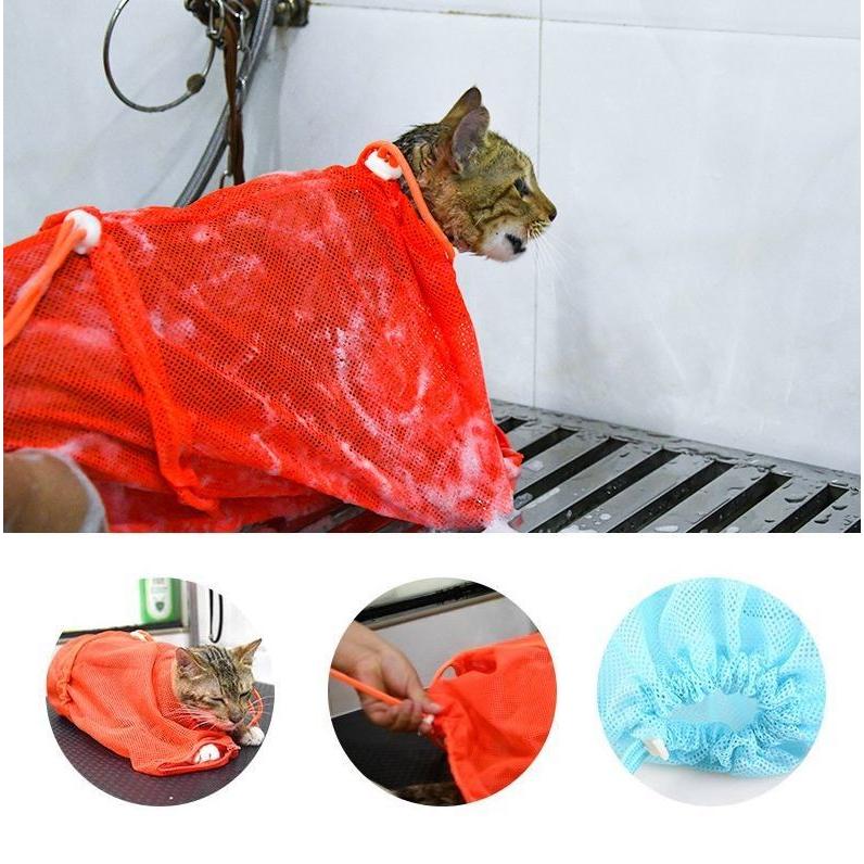 猫用お風呂バッグ シャワーバッグ 猫用みのむし袋 猫用ネット袋 グルーミングバッグ シャンプー 爪切り 耳掃除 ペット用品 猫用品 ネコ 多機能 おち Pet おとりよせ Com 通販 Yahoo ショッピング