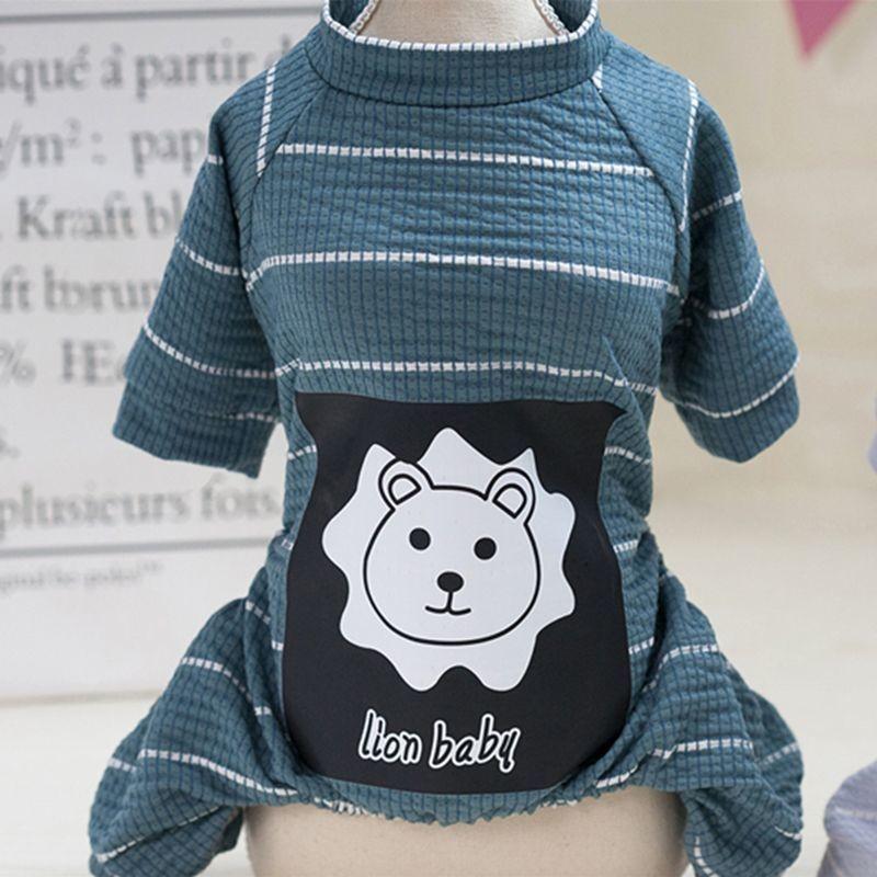 ペットウエア ドッグウェア ペットウェア ロンパース 犬用 犬服 ペット服 春夏 ライオン 小型犬 中型犬 袖あり ボーダー ペット用品 Pet おとりよせ Com 通販 Yahoo ショッピング