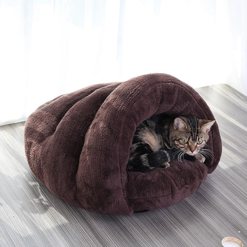 ペット用ベッド ドーム型ベッド 猫 小型犬 犬 ペット用品 ペットグッズ 室内 寝床 寒さ対策 ドームハウス かまくら ブラウン グレー 無地 Pet おとりよせ Com 通販 Yahoo ショッピング
