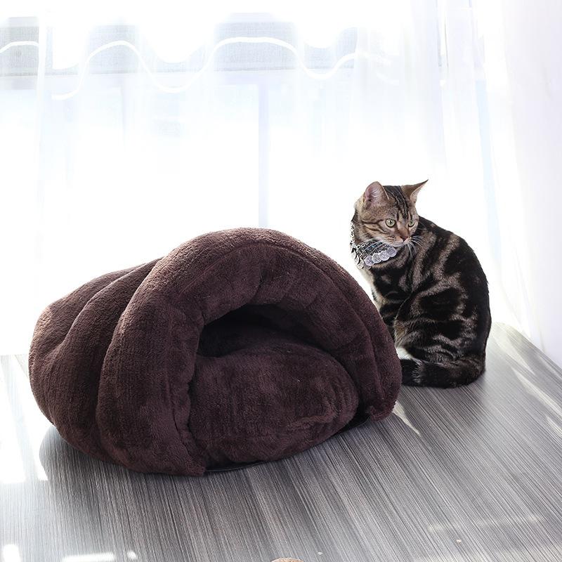 ペット用ベッド ドーム型ベッド 猫 小型犬 犬 ペット用品 ペットグッズ 室内 寝床 寒さ対策 ドームハウス かまくら ブラウン グレー 無地 Pet おとりよせ Com 通販 Yahoo ショッピング