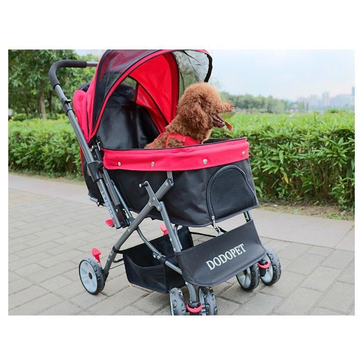 ペットカート ペットバギー DODOPET 切り替え ハンドル 多頭飼い 大型犬 中型犬 小型犬 犬 荷物入れ バスケット キャノビー付き 4輪 折り 