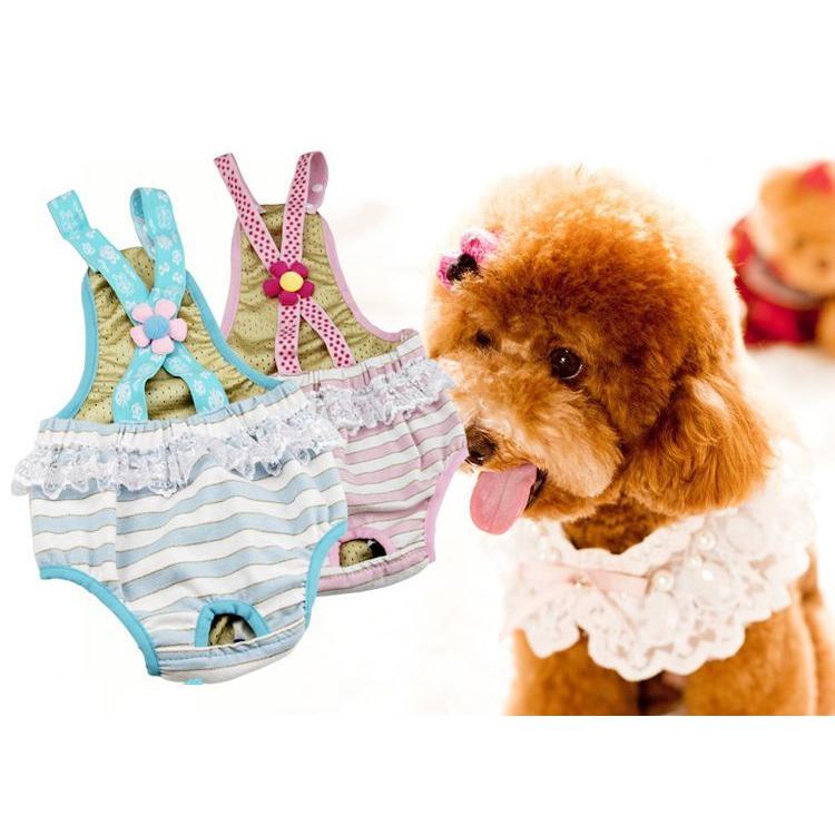 犬用サニタリーパンツ マナーパンツ ペット用品 生理パンツ おむつカバー ペットウェア 犬用 いぬ用 サスペンダー ボーダー レース 花 メッシュ か Pet おとりよせ Com 通販 Yahoo ショッピング