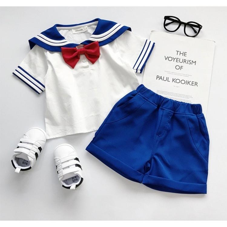 セットアップ 半袖ブラウス ショートパンツ セーラー服 子供服 夏 トップス ボトムス 上下セット リボン 女の子 男の子 ショーパン 短パン キッズ Set おとりよせ Com 通販 Yahoo ショッピング