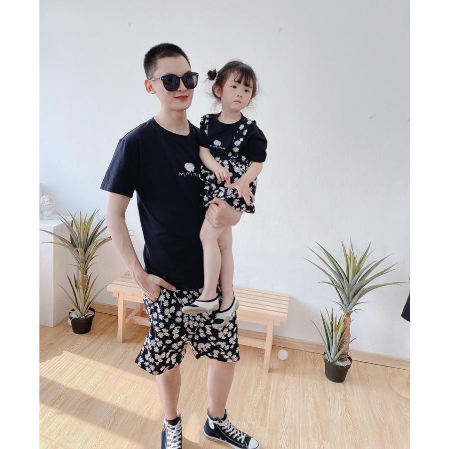 親子ペアルック Tシャツ ハーフパンツ キッズ 女の子 男の子 メンズ レディース 半袖 半ズボン お揃い リンクコーデ カットソー 花柄 カジュアル Set おとりよせ Com 通販 Yahoo ショッピング