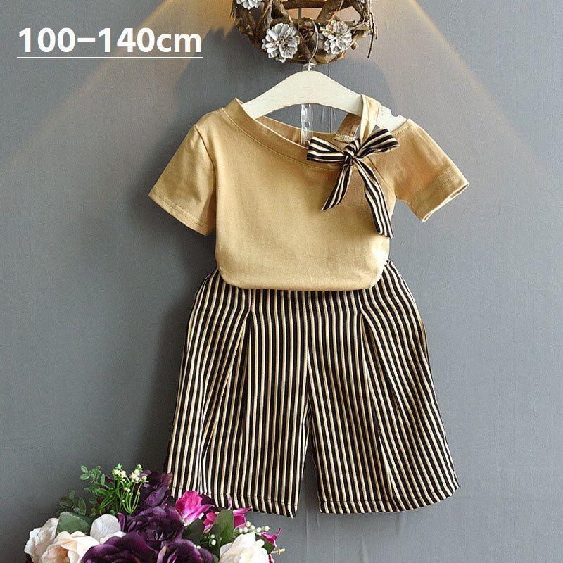 セットアップ ワンショルダー Tシャツ カットソー 半袖 半ズボン ハーフパンツ キッズ ジュニア 子供 女子 女の子 キッズ服 子供服 上下セット Set 055 おとりよせ Com 通販 Yahoo ショッピング