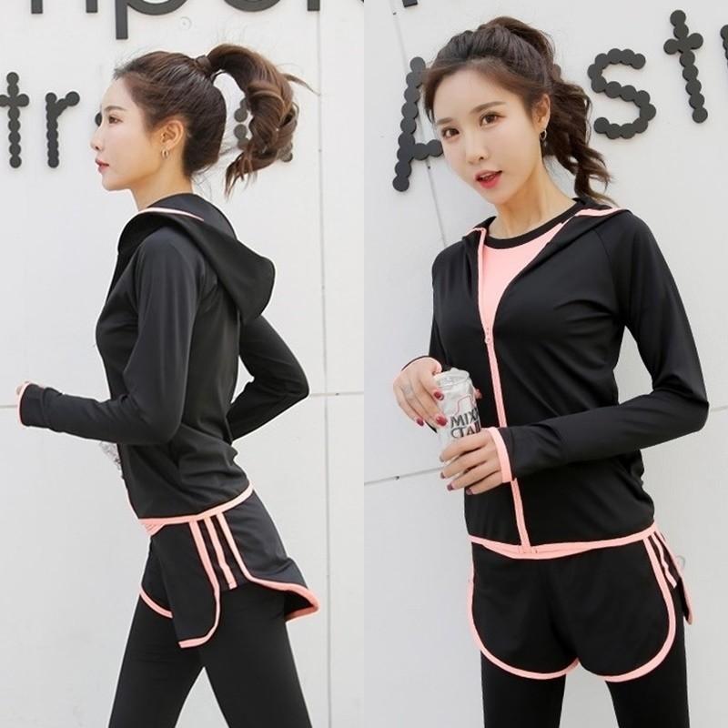 4点セット セットアップ レディース フィットネスウェア スポーツウェア トレーニングウェア ヨガウェア ランニングウェア 長袖ジップアップパーカー Set おとりよせ Com 通販 Yahoo ショッピング