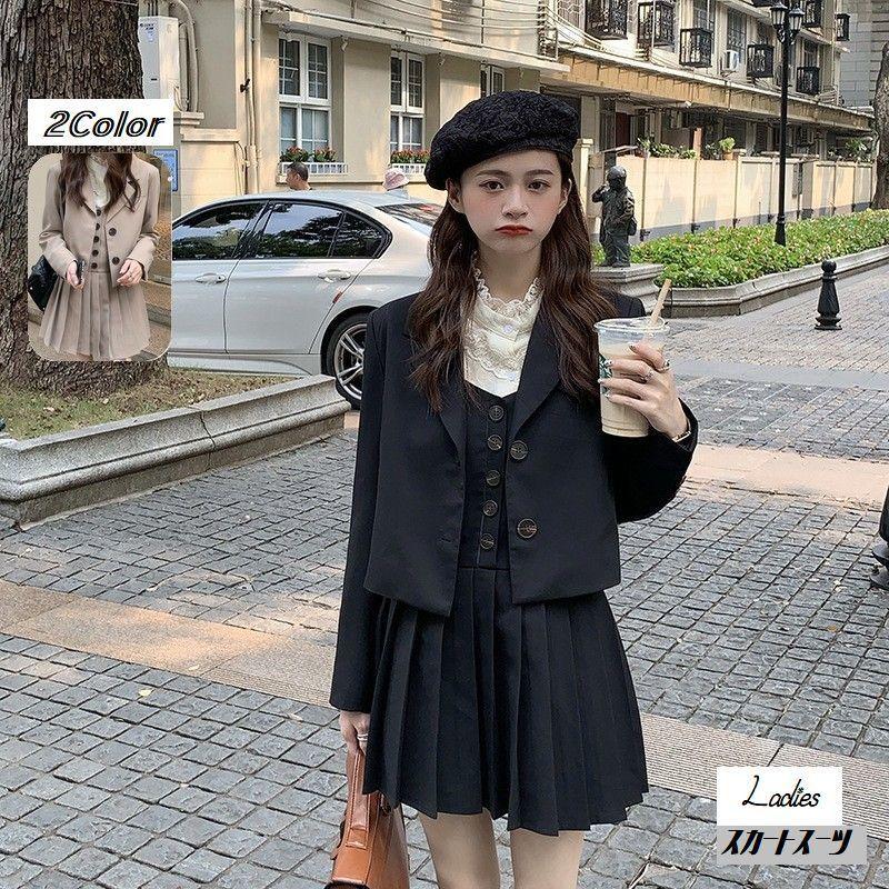 スーツ レディース ジャケット ワンピース ブラウス プリーツスカート ミニスカート フォーマル レース 前ボタン 前開き シンプル 無地 かわいい Set おとりよせ Com 通販 Yahoo ショッピング