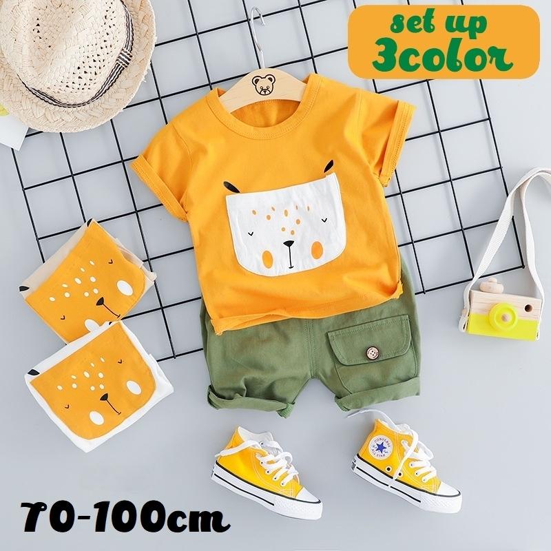 セットアップ 上下セット Tシャツ カットソー 半袖 ショートパンツ 短パン ベビー キッズ 子供 男の子 女の子 イラスト プリント 犬 イヌ ポケ Set おとりよせ Com 通販 Yahoo ショッピング