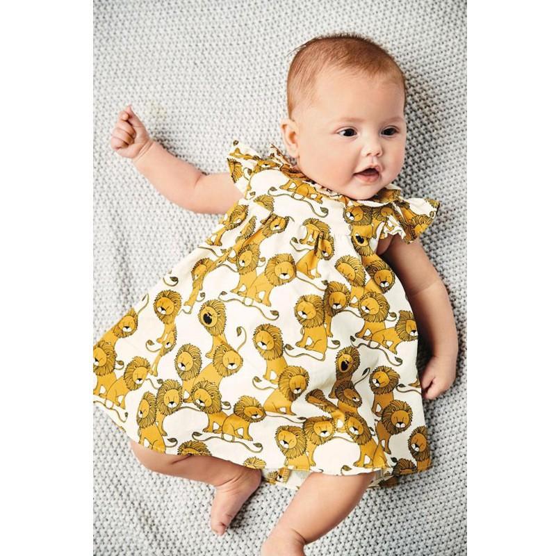 セットアップ 上下セット ベビー 赤ちゃん ノースリーブ チュニック パンツ ライオン柄 女の子 フリル 襟付き Set 996 おとりよせ Com 通販 Yahoo ショッピング