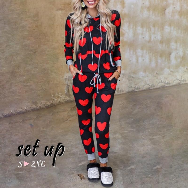 セットアップ 上下2点セット レディース 女性 長袖 プルオーバー