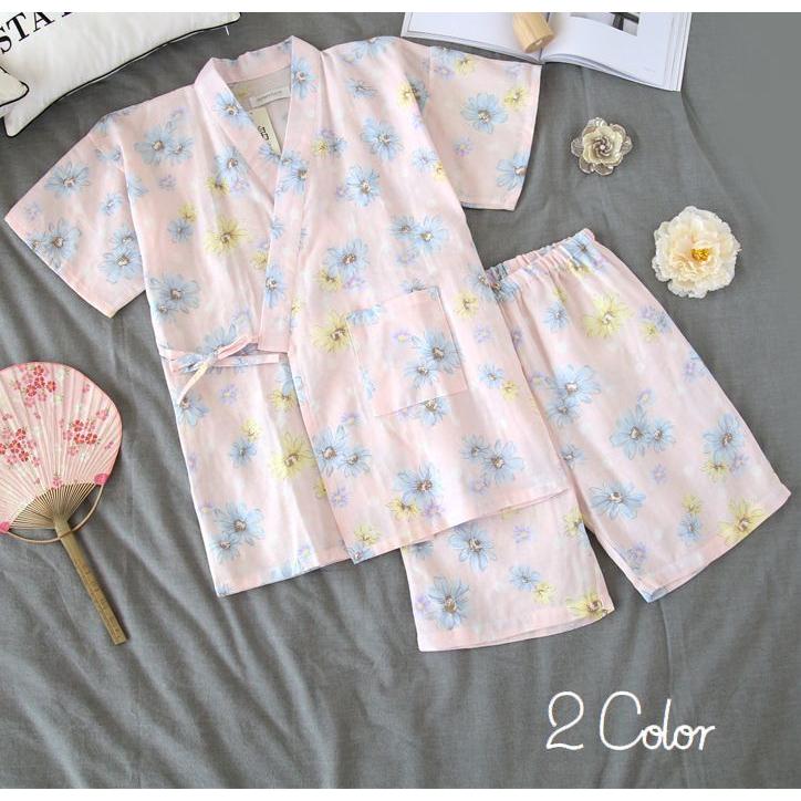 パジャマ 寝巻き 部屋着 作務衣 甚平 半袖 半ズボン ハーフパンツ レディース 女性 女子 女の子 上下セット 2点セット ナイトウェア ルームウェ Set おとりよせ Com 通販 Yahoo ショッピング