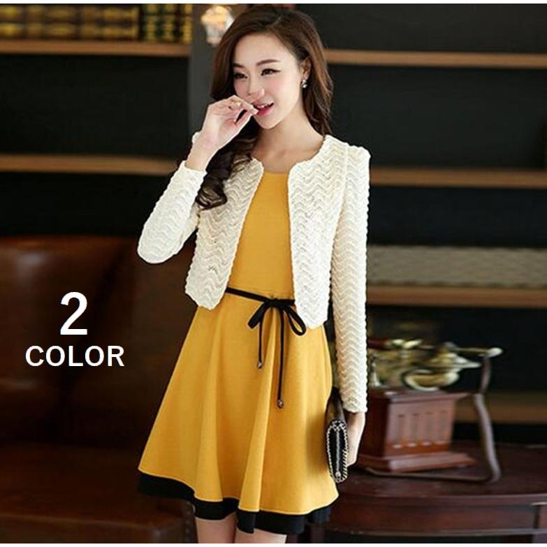 セレモニースーツ ワンピーススーツ セットアップ ミニワンピース ワンピース ジャケット 長袖 ラウンドネック ショート丈 フレア シンプル 無地 レ Set おとりよせ Com 通販 Yahoo ショッピング