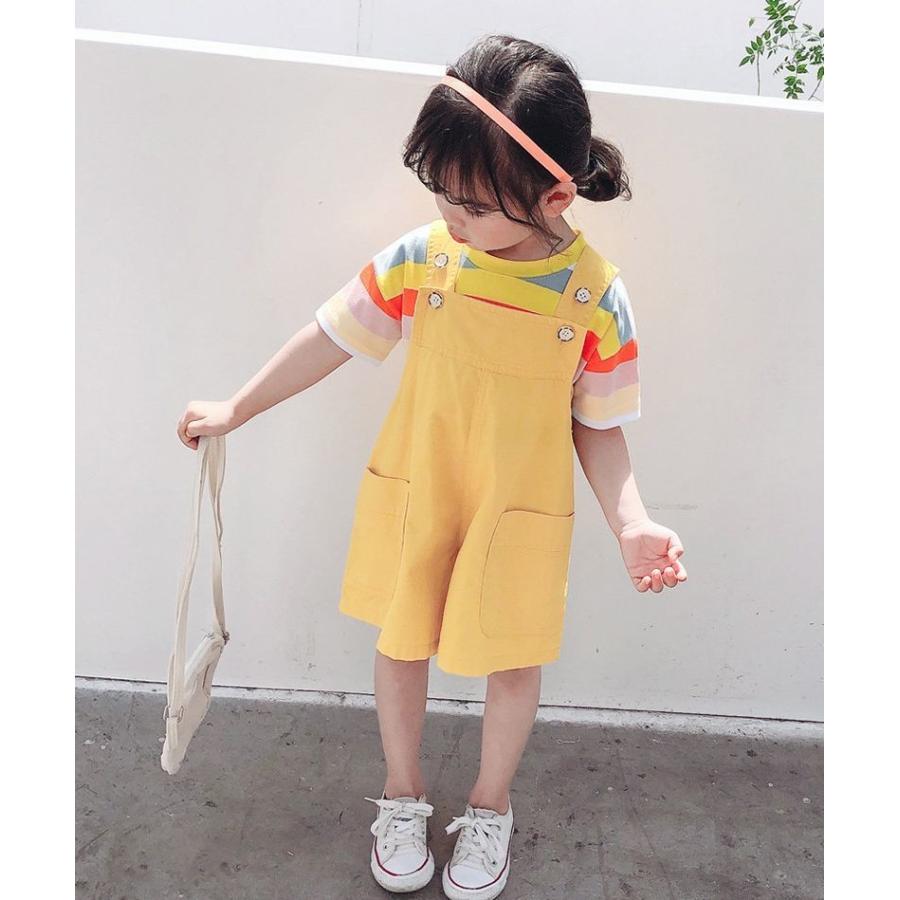 オーバーオール サロペット 半袖tシャツ カットソー キッズ 子供 女の子 女子 小学生 子供服 キッズ服 2点セット 上下セット シンプル 無地 ボ Set おとりよせ Com 通販 Yahoo ショッピング