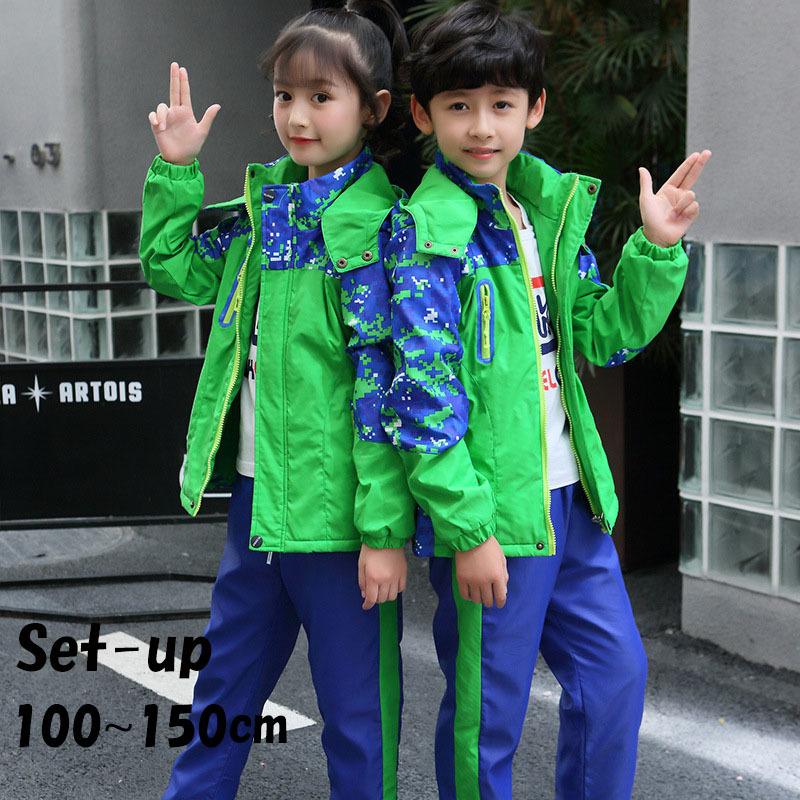 オープニング大セール ボトムス アウター 防寒着 ジュニア キッズ スポーツ用品 ウインドブレーカー 2点セット 上下セット 長袖 ユ 女の子 男の子 ロングパンツ 裏起毛 子ども服 Oyostate Gov Ng