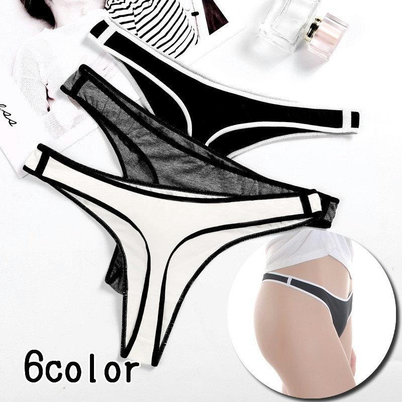 ショーツ パンツ 下着 ランジェリー レディース Tバック シンプル 無地 グレー 黒 白 綿 ひびきにくい Sho おとりよせ Com 通販 Yahoo ショッピング