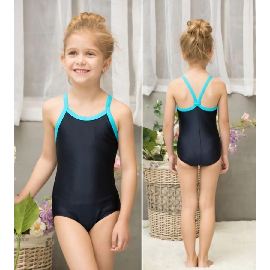 スクール水着 ワンピース スイムウエア 子供用 キッズ ジュニア 女の子 女子 小学生 中学生 シンプル キャミソールタイプ ライン 学校 水泳 スイ Skl1603 おとりよせ Com 通販 Yahoo ショッピング