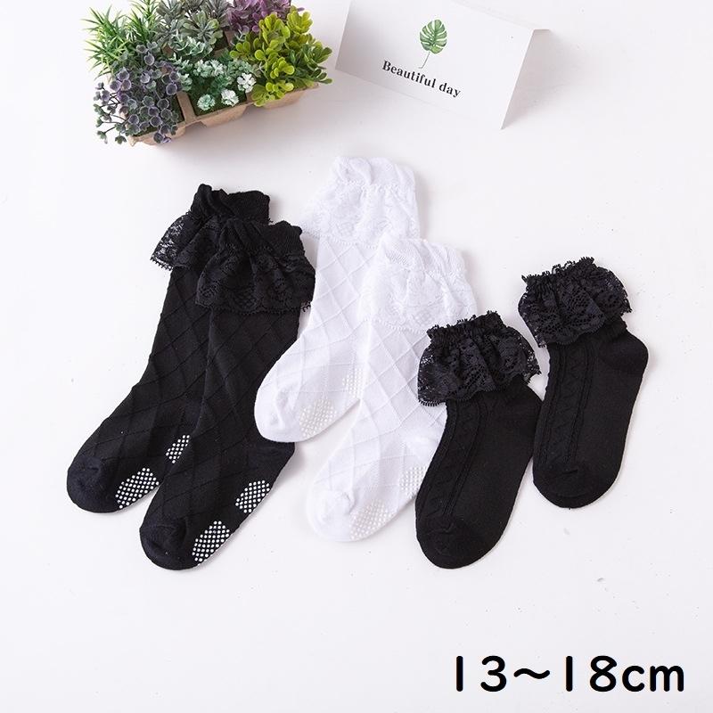 靴下 キッズ ハイソックス ショート丈 子供用 無地 滑り止め レース 折り返し かわいい 女の子 入学式 卒園式 発表会 パーティー 通園 通学 １着でも送料無料
