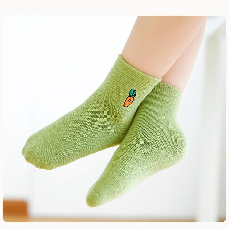 送料無料 クルーソックス 子供用 靴下 女の子 かわいい キッズ 赤ちゃん 花柄 チェック 5足セット フリル ドット ベビー ボーダー