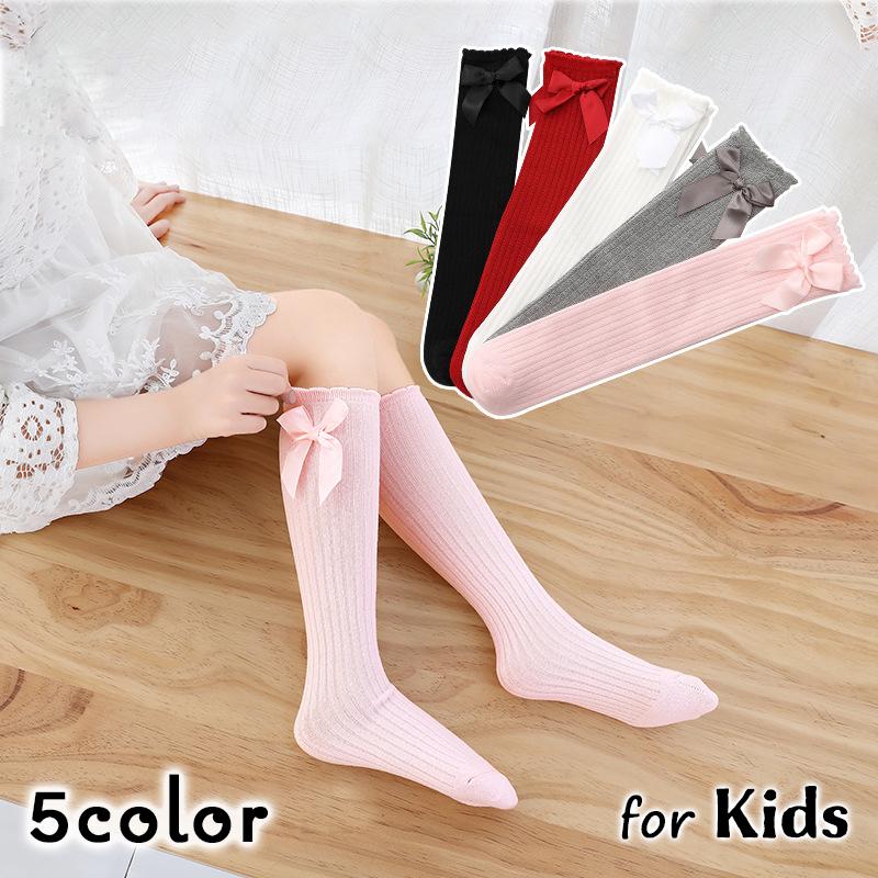 ハイソックス 靴下 キッズ 子供用 くつ下 女の子 リボン ワンポイント 単色 おしゃれ かわいい シンプル お出かけ カジュアル デイリー 通園 通 Sox おとりよせ Com 通販 Yahoo ショッピング