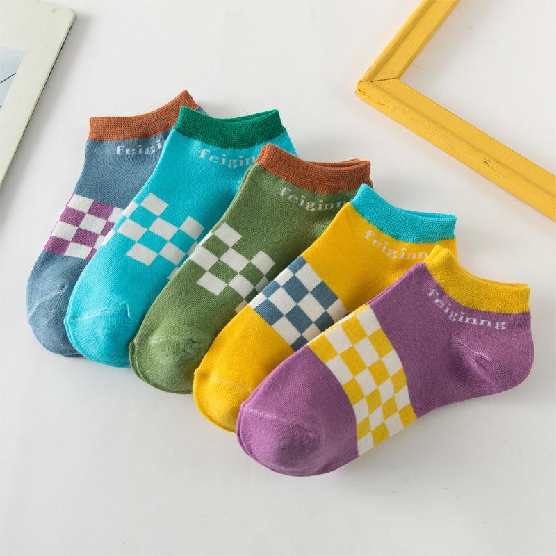 正規 靴下 アンクルソックス くるぶしソックス レディース ショートソックス ショート丈 カジュアル スポーティー 市松模様 ロゴ アンクル丈 くるぶし丈 クルーソックス デザイン 8 Www Ideelltforum Se