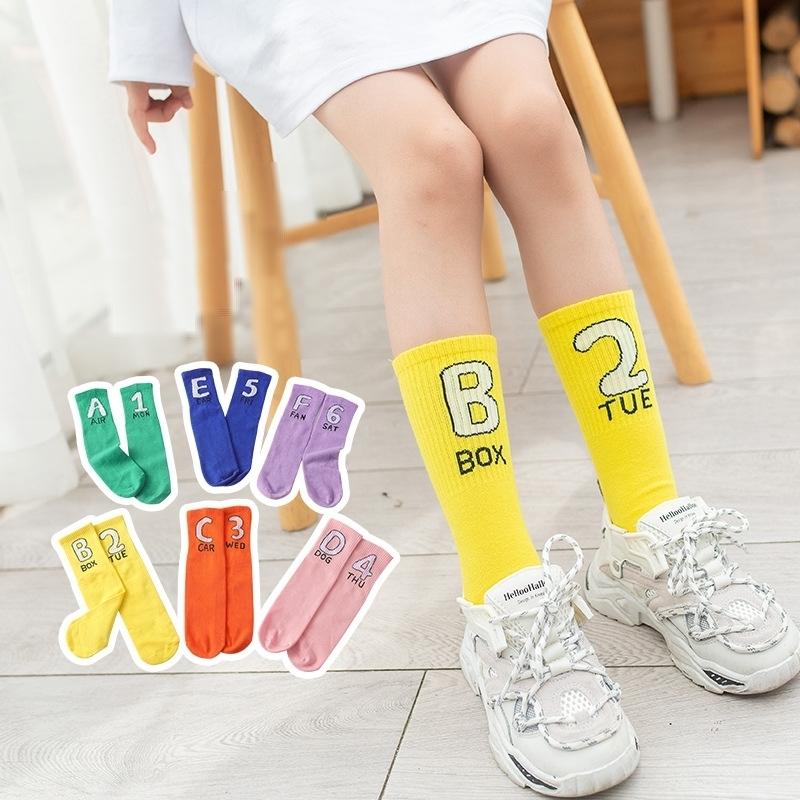 ハイソックス 靴下 キッズ 子供用 女の子 男の子 くつ下 ロング丈 曜日 アルファベット かわいい おしゃれ 通園 通学 デイリー Sox 986 おとりよせ Com 通販 Yahoo ショッピング