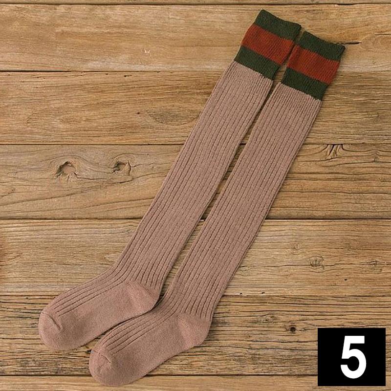 靴下 ソックス ニーハイソックス ライン ボーダー シンプル ミニスカートコーデ 可愛い 秋 ニット素材 暖かい レディース 女性用 ファッション お Sox おとりよせ Com 通販 Yahoo ショッピング