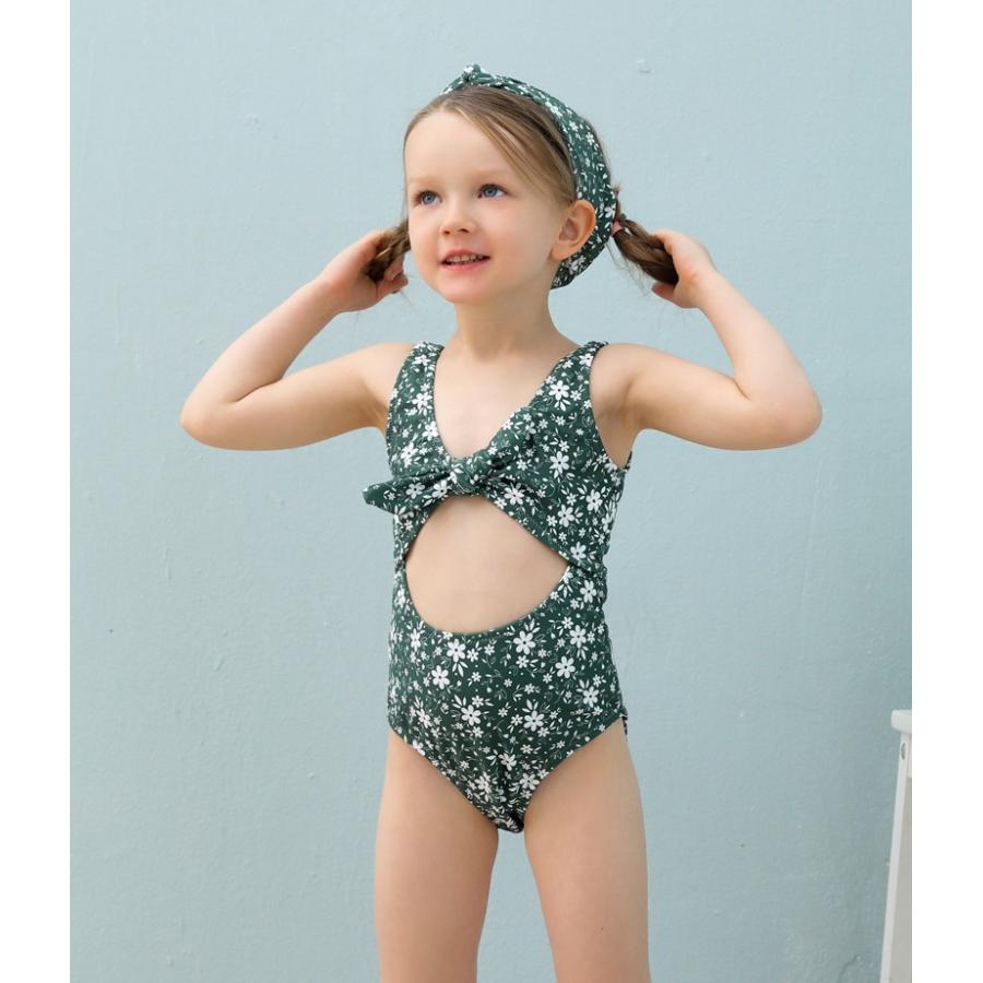 子供用水着 モノキニ ワンピースタイプ カチューシャ付き 2点セット スイムウェア キッズ 女の子 ガールズ 女子 花柄 海水浴 プール ビーチ 水遊 Swer1913 おとりよせ Com 通販 Yahoo ショッピング